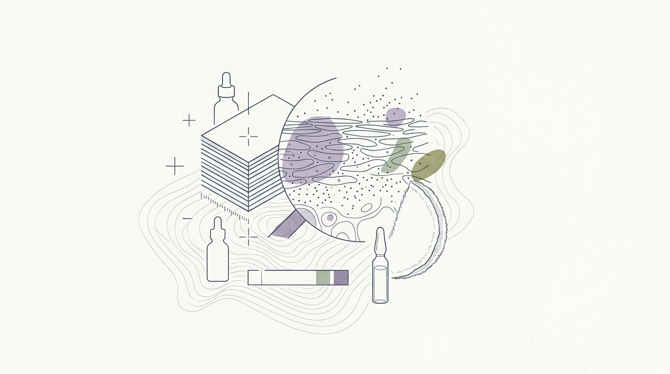 Abstract cream-and-slate line illustration on Kokorology paper, drawn for Human connection shifts from physical to microbial, digital