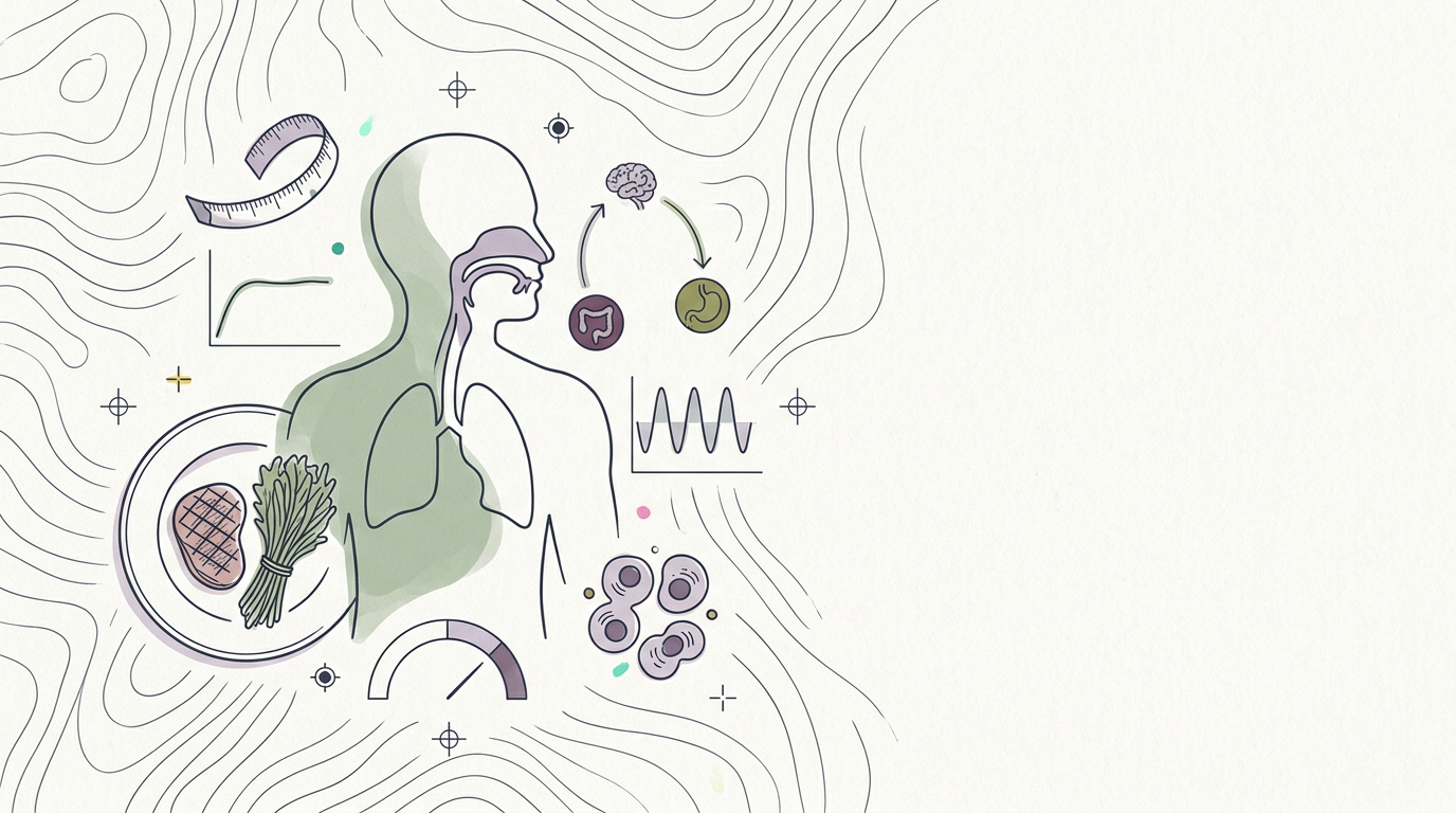 Abstract cream-and-slate line illustration on Kokorology paper, drawn for Longevity moves from research to rollout, GLP-1 tackles sleep apnea