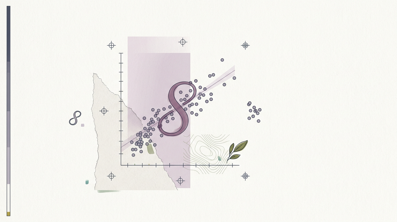 Abstract cream-and-slate line illustration on Kokorology paper, drawn for Wellness data gets serious, science needs proofreaders