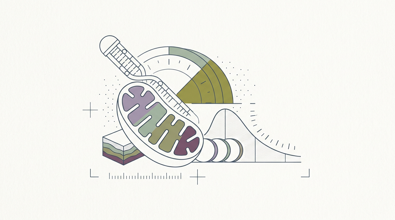Abstract cream-and-slate line illustration on Kokorology paper, drawn for Longevity gets real, regulatory friction for AI, and climate hits health