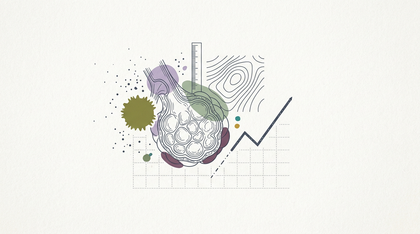 Abstract cream-and-slate line illustration on Kokorology paper, drawn for Climate Stress is the New Chronic Condition