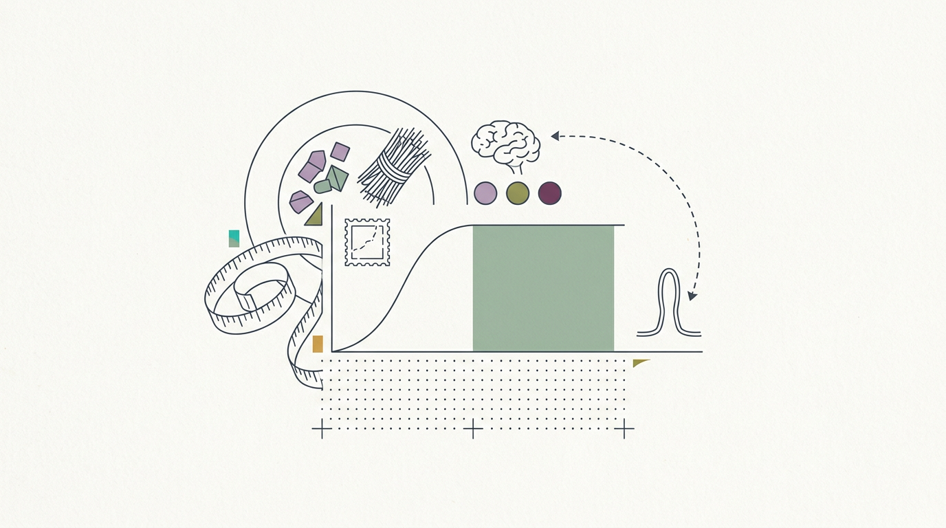 Abstract cream-and-slate line illustration on Kokorology paper, drawn for GLP-1s go beyond the scale; policy snags for prevention