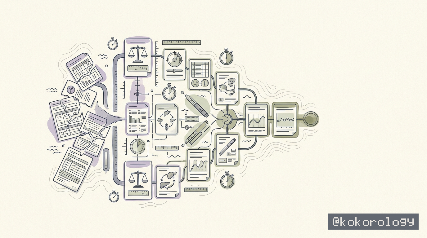 From Almost Quitting to Full Adherence: GLP-1 Nausea Solved in 10 Weeks — Kokorology illustration