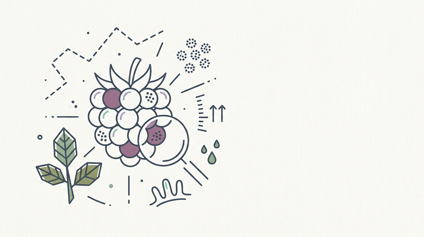 Abstract cream-and-slate line illustration on Kokorology paper, drawn for Climate change drives increase in Cyclospora parasite