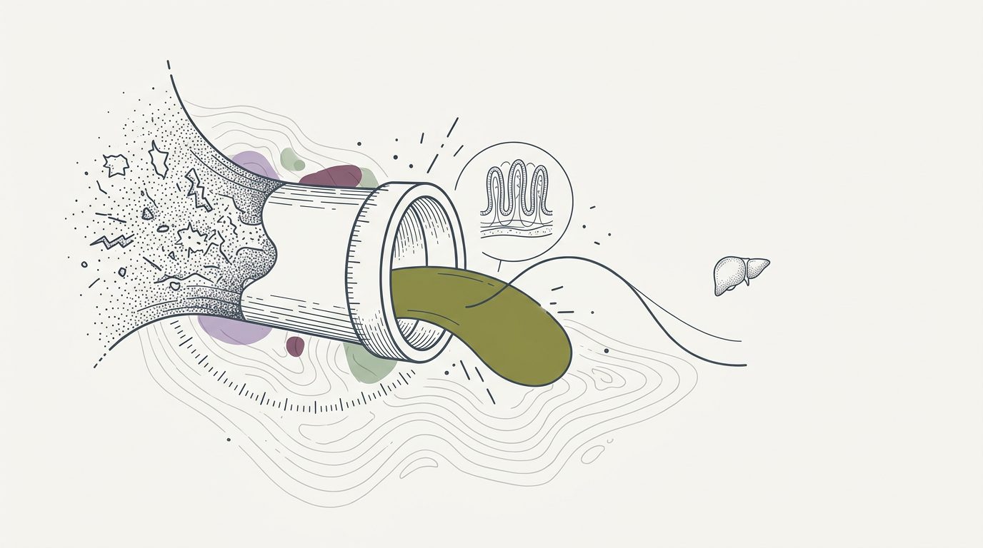 Abstract cream-and-slate line illustration on Kokorology paper, drawn for EPA rebrands clean water plan as Make America Healthy Again