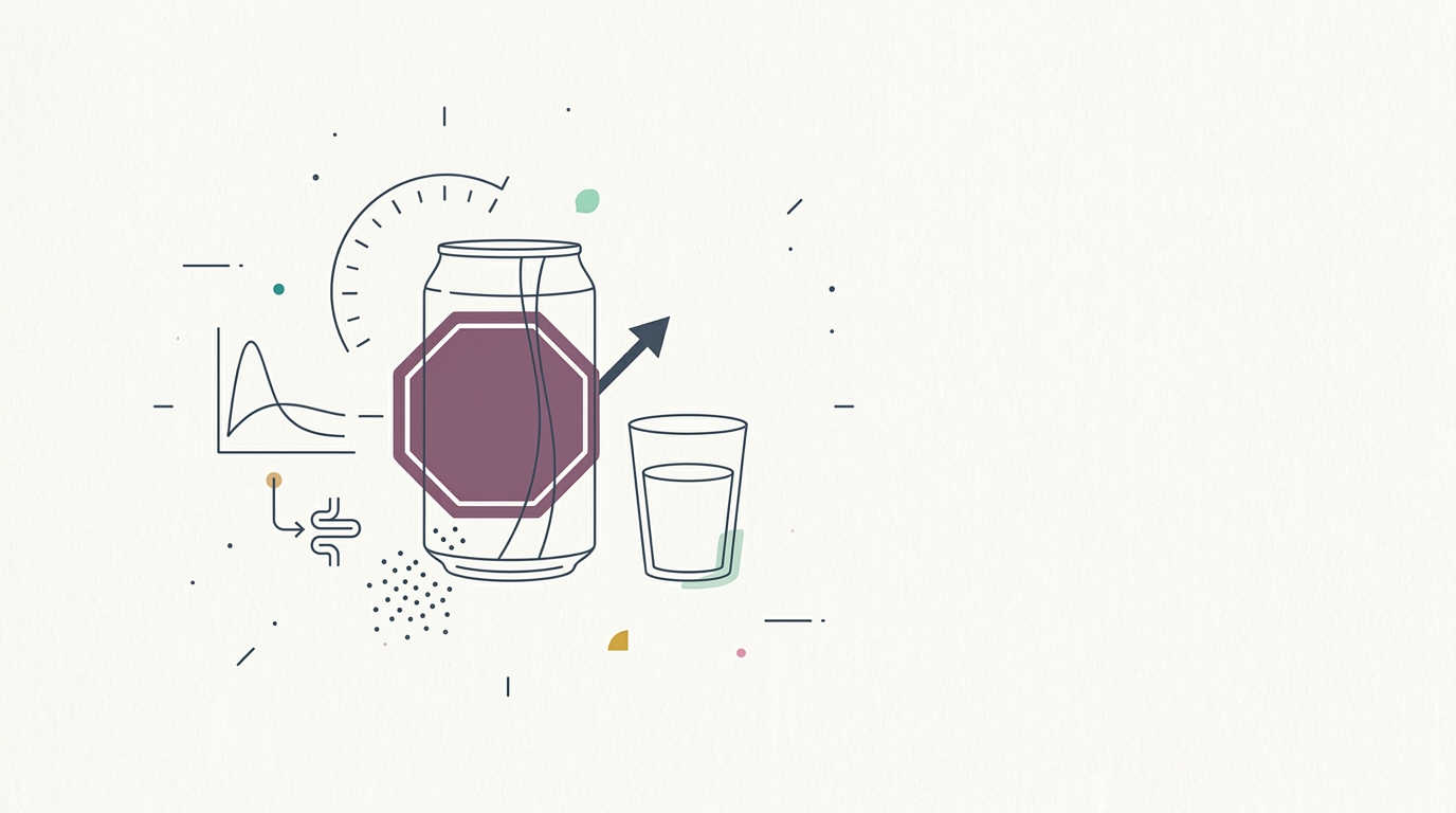 Abstract cream-and-slate line illustration on Kokorology paper, drawn for Germany moves to tax sugary drinks nationally