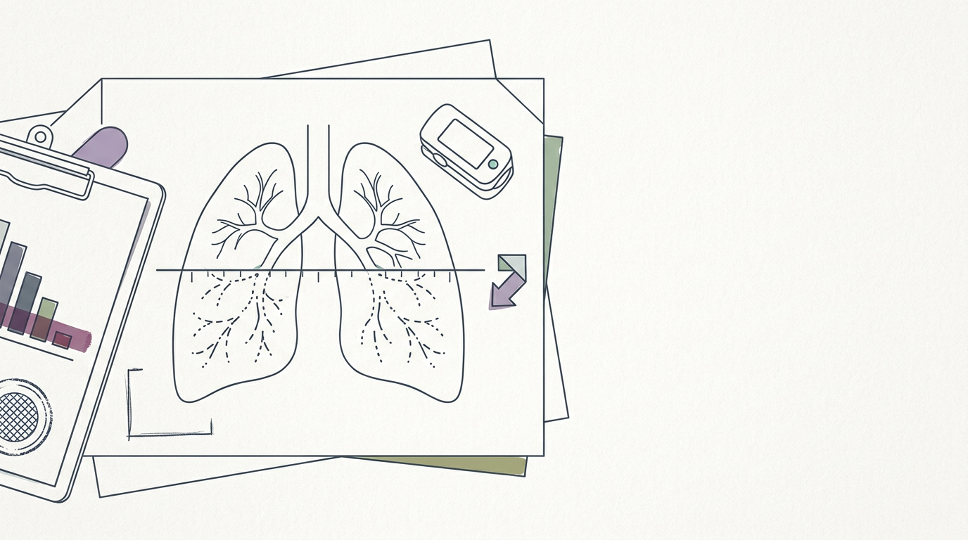 Abstract cream-and-slate line illustration on Kokorology paper, drawn for Low oxygen levels raise child mortality risk in low-income nations