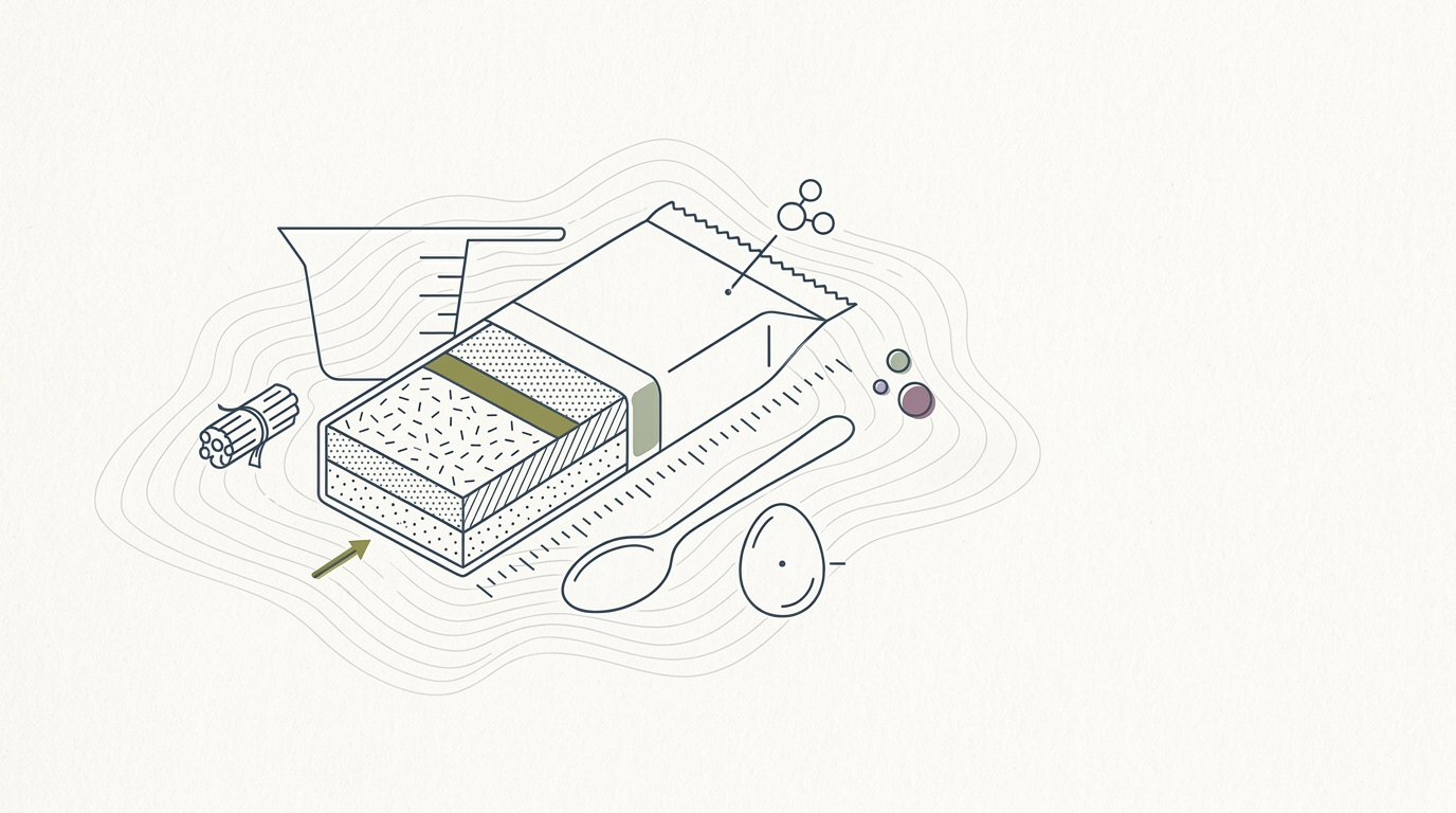 Abstract cream-and-slate line illustration on Kokorology paper, drawn for New report tracks 6 shifts in food and beverage CPG