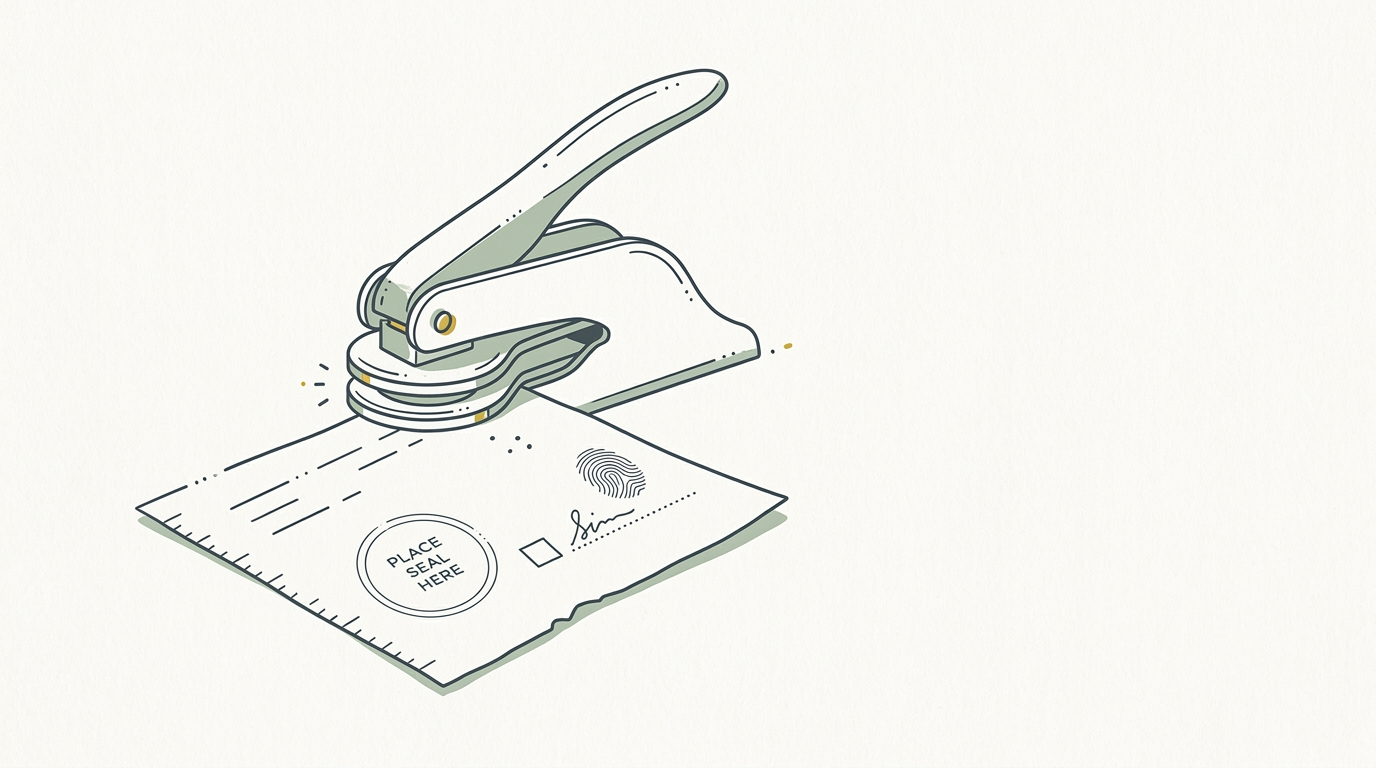 Abstract cream-and-slate line illustration on Kokorology paper, drawn for Opting out of health data sharing requires a notary