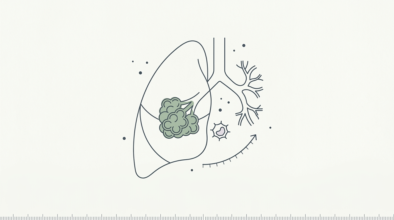 Abstract cream-and-slate line illustration on Kokorology paper, drawn for Pneumonia vaccine protects kids from infections, boosts lifelong lung health