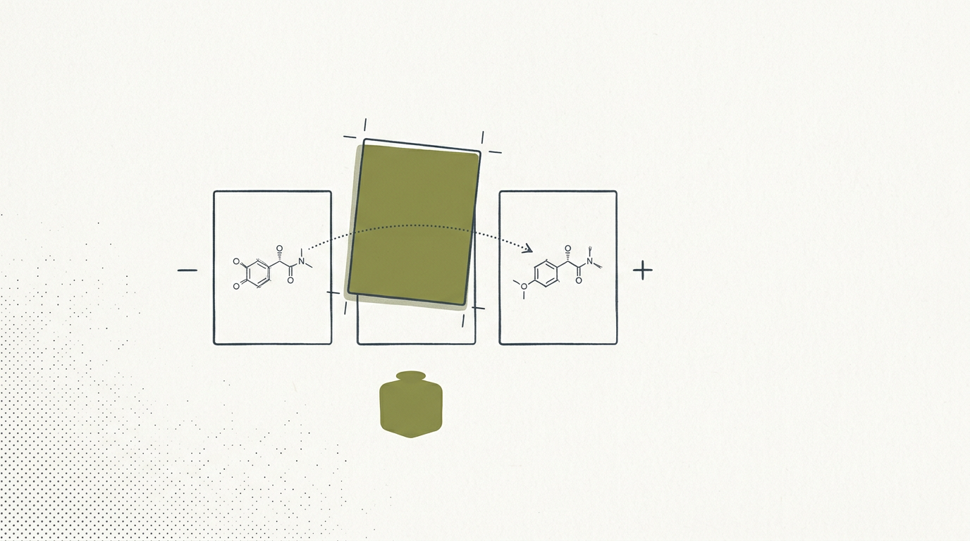 Abstract cream-and-slate line illustration on Kokorology paper, drawn for Supplement industry considers product lifecycle beyond just new ingredients