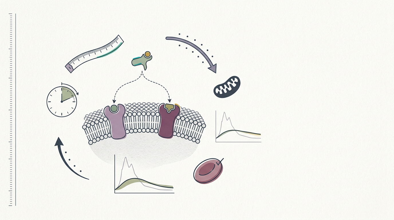 Abstract cream-and-slate line illustration on Kokorology paper, drawn for Survodutid, a new dual agonist, lowers weight and blood sugar in Type 2 diabetes