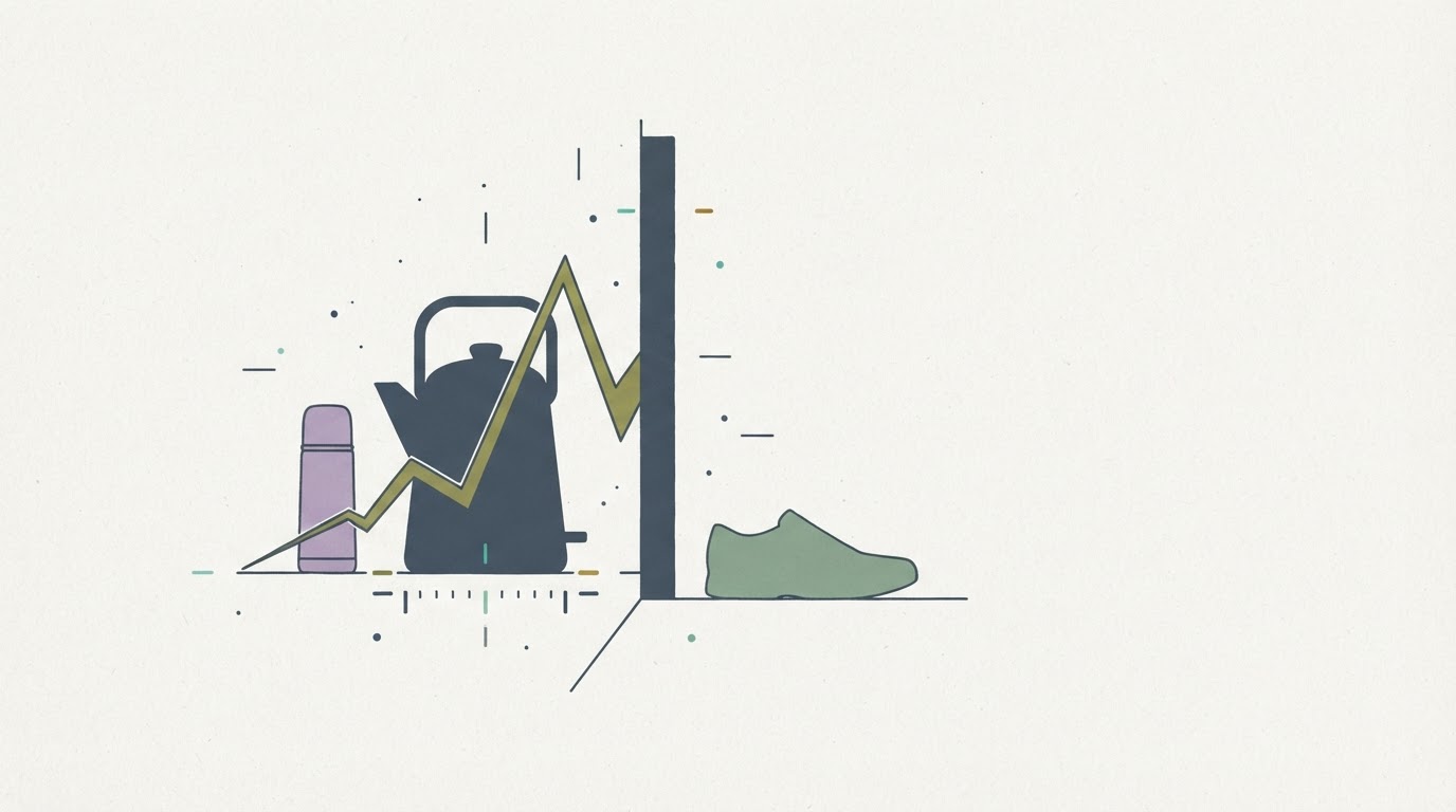 Abstract cream-and-slate line illustration on Kokorology paper, drawn for Two-Year Trial Shows Fish Oil Fails to Slow Brain Aging