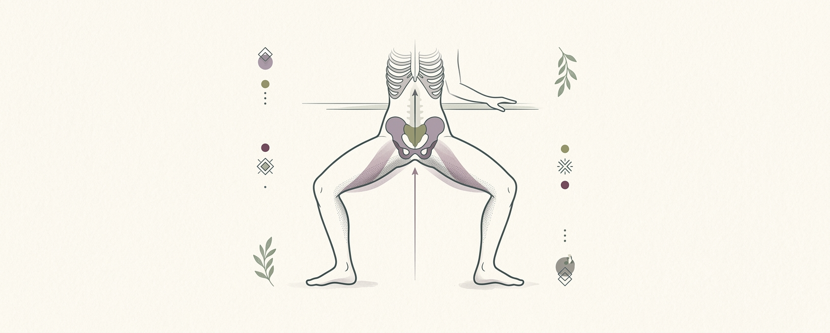 Barre second position plié with pelvic floor engagement