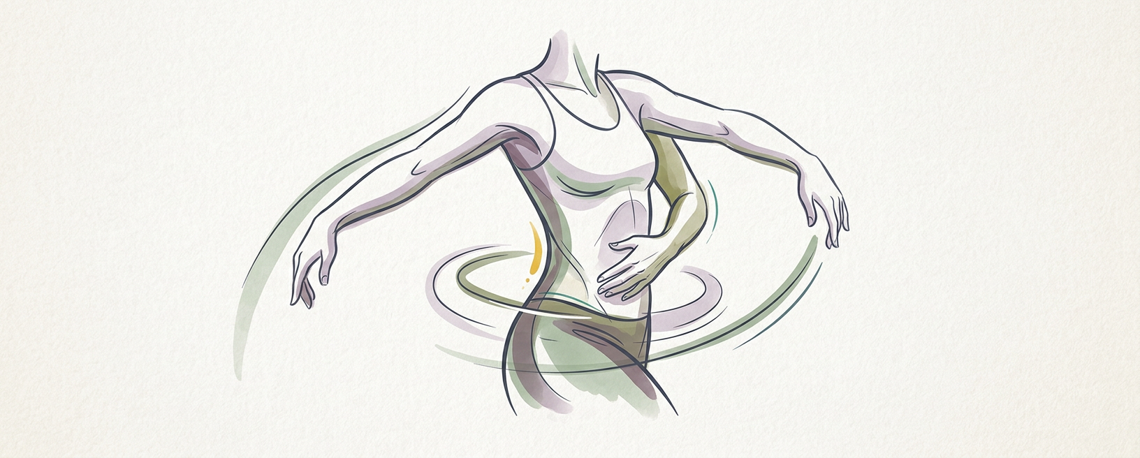 Abstract cream-and-slate line illustration on Kokorology paper, drawn for The Dragon Swings Its Tail