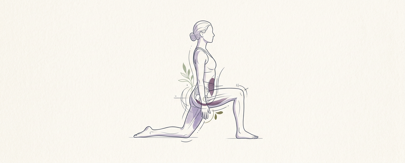 Lotte Berk Hip Flexor Stretch with Pelvic Floor Engagement