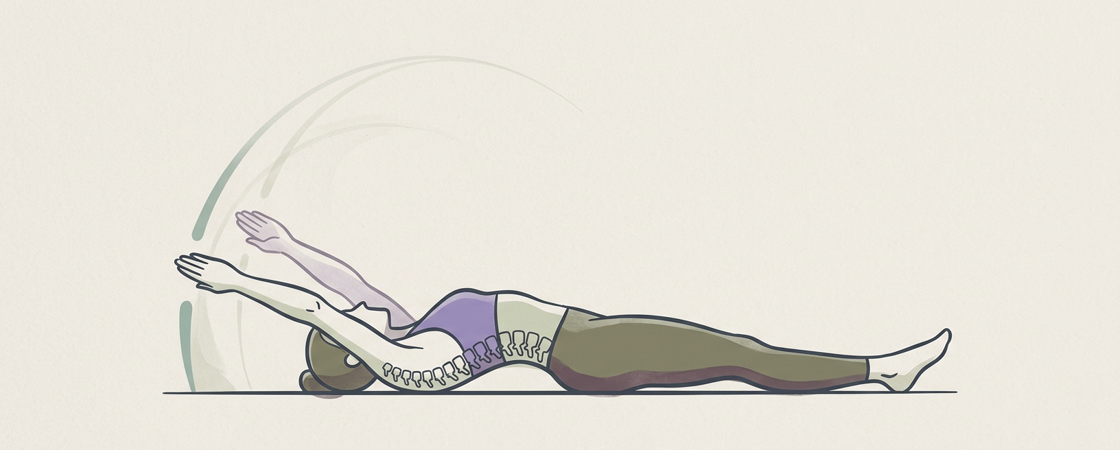Pilates Thoracic Extension with Arm Arcs