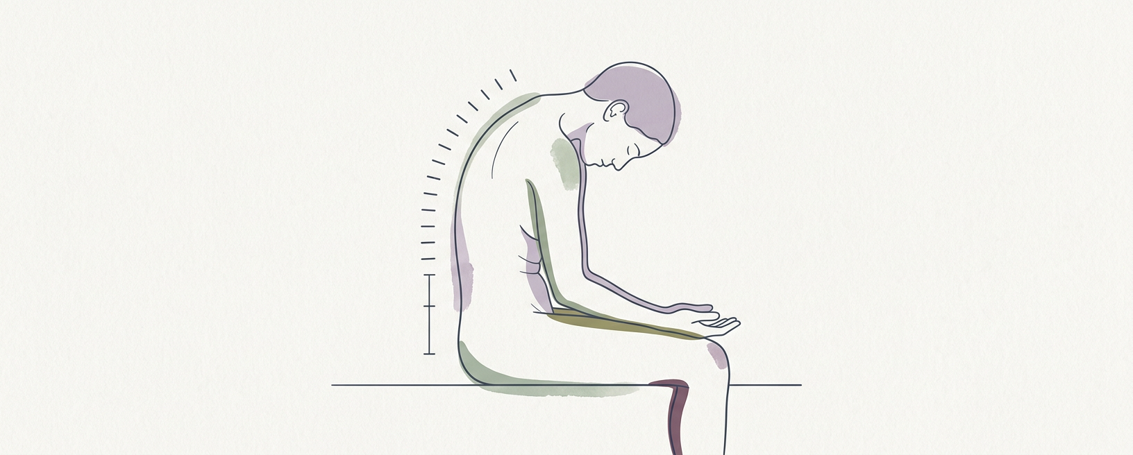 Abstract cream-and-slate line illustration on Kokorology paper, drawn for Spinal Cord Breathing for Nervous System Release