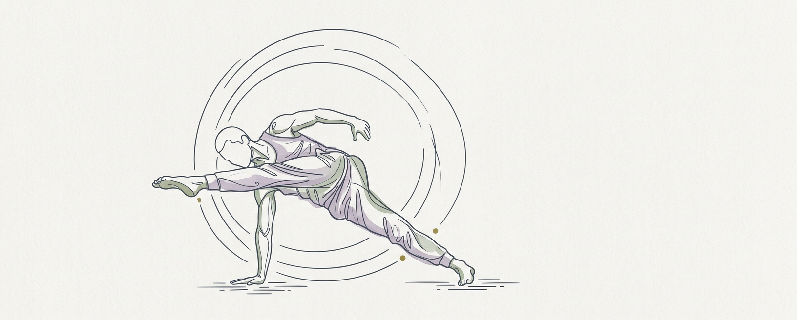 Abstract cream-and-slate line illustration on Kokorology paper, drawn for Underswitch for Rotational Capacity and Ground Confidence