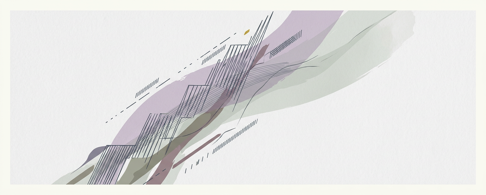 Abstract cream-and-slate line illustration on Kokorology paper, drawn for VILPA stair sprint for metabolic clarity