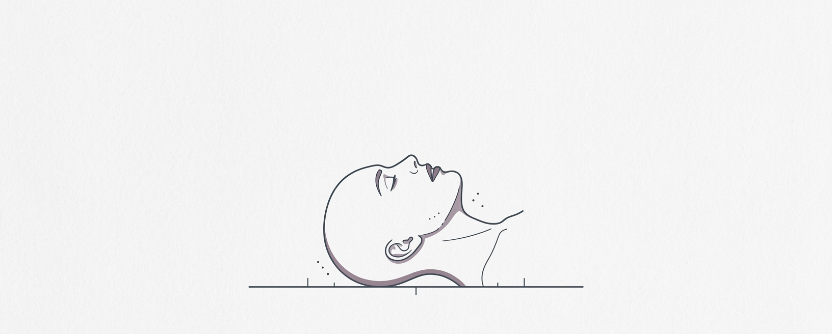 Abstract cream-and-slate line illustration on Kokorology paper, drawn for Calm the System Before Peak Performance