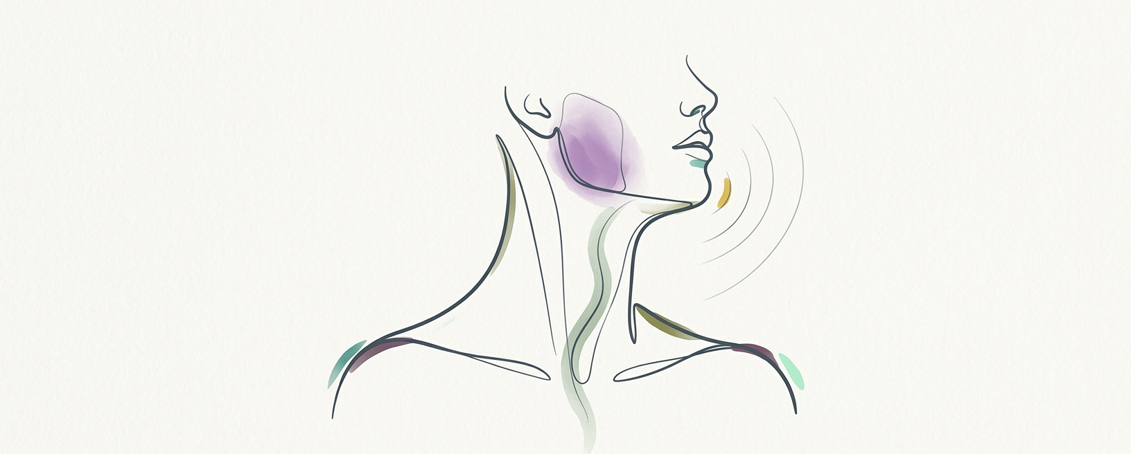 Abstract cream-and-slate line illustration on Kokorology paper, drawn for Clear Residual Cognitive Load After Focused Sessions