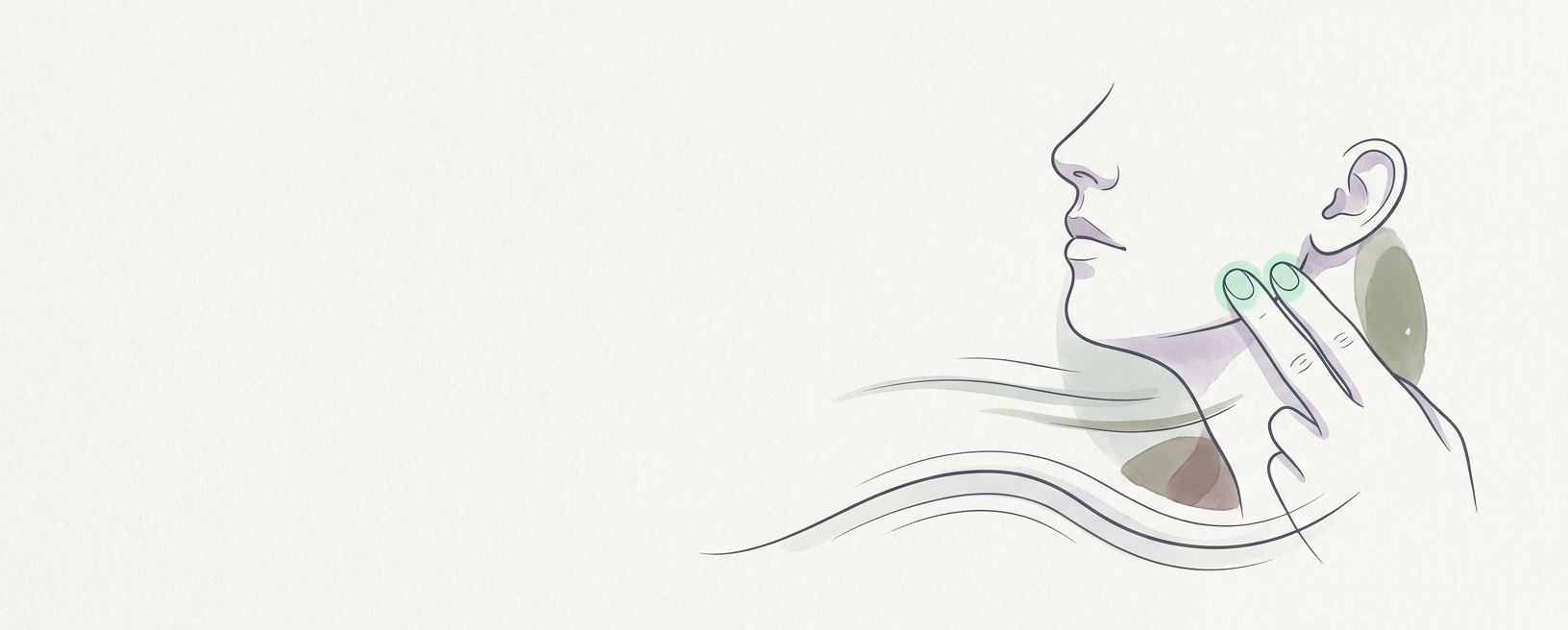 Abstract cream-and-slate line illustration on Kokorology paper, drawn for Post-Meeting Reset for Attentional Return