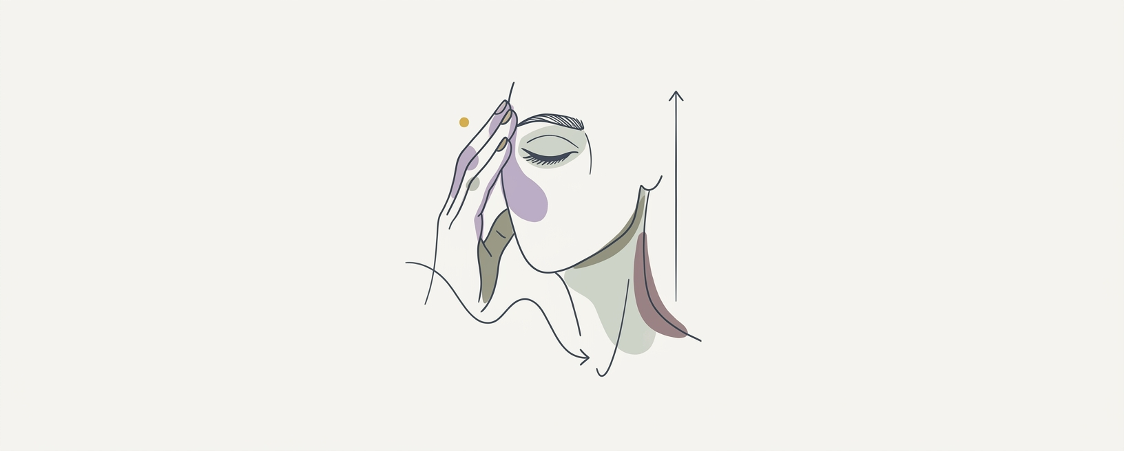 Abstract cream-and-slate line illustration on Kokorology paper, drawn for Re-regulating After Social Friction