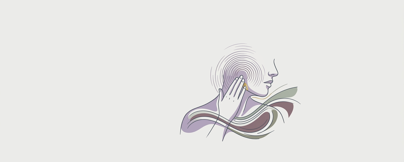 Abstract cream-and-slate line illustration on Kokorology paper, drawn for Regulate Pre-Presentation Static