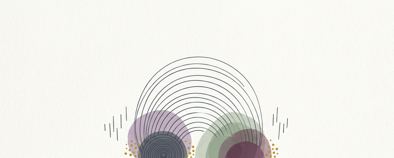 Abstract cream-and-slate line illustration on Kokorology paper, drawn for Settle Before Your Iron Meal