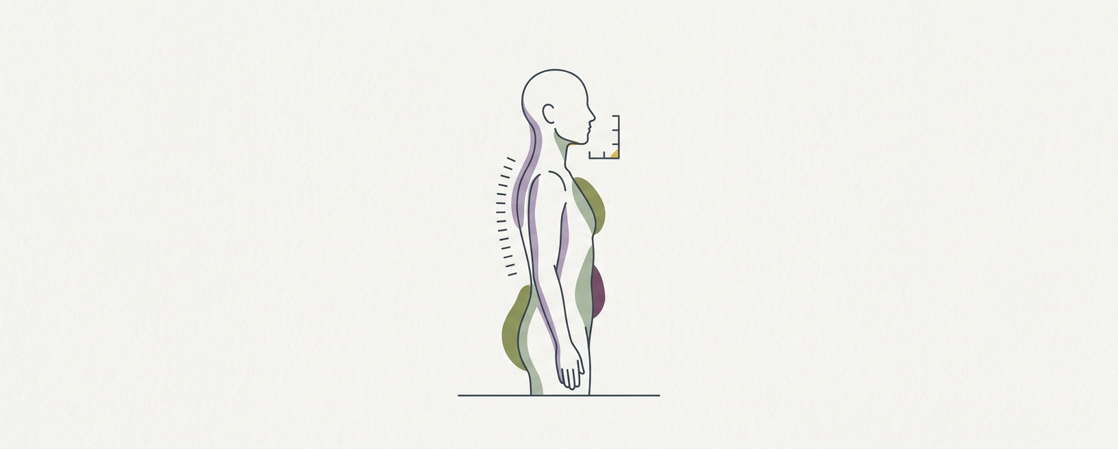 Abstract cream-and-slate line illustration on Kokorology paper, drawn for Static Release for Presentation Readiness