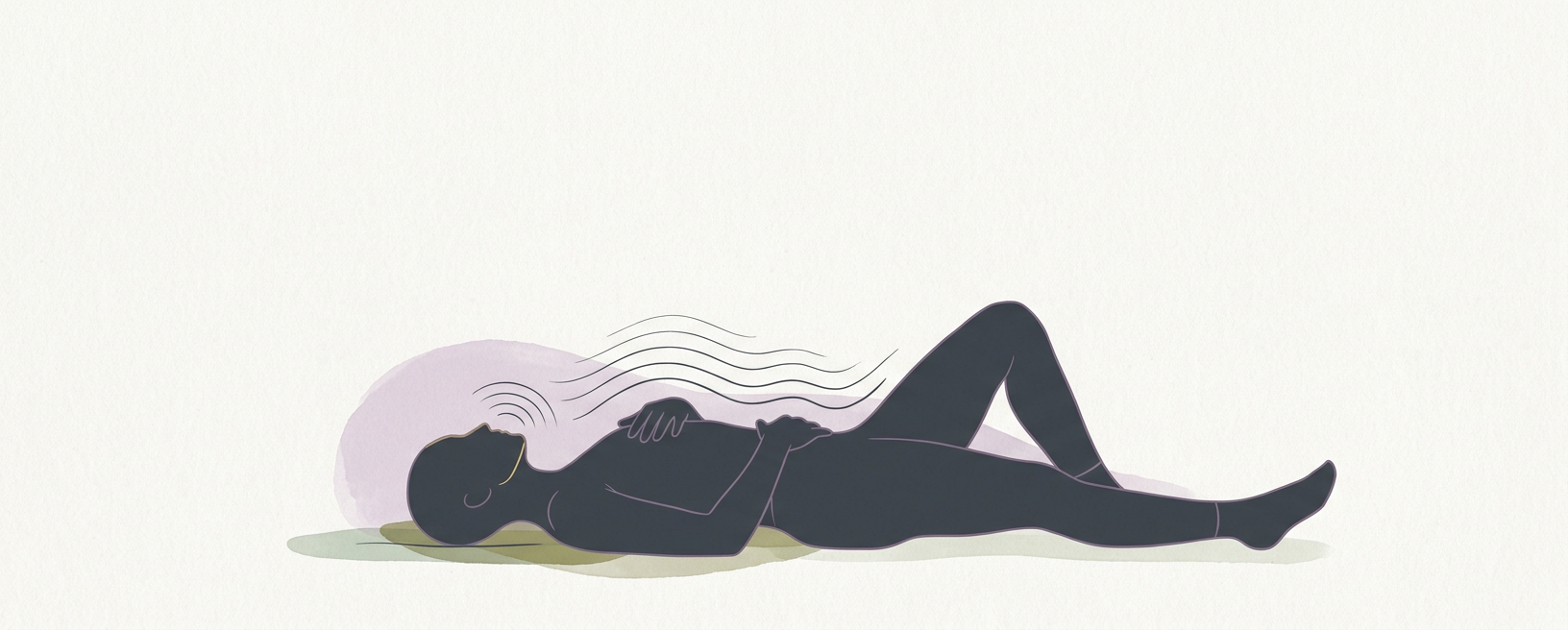 Abstract cream-and-slate line illustration on Kokorology paper, drawn for Sunday Signal Reset