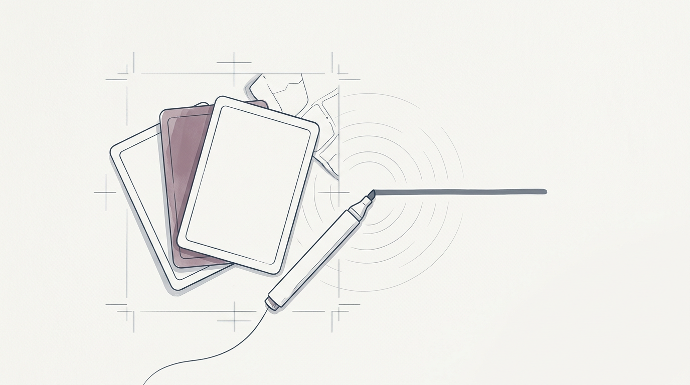 Abstract cream-and-slate line illustration on Kokorology paper, drawn for Co-regulation is a coaching skill, not a therapy term