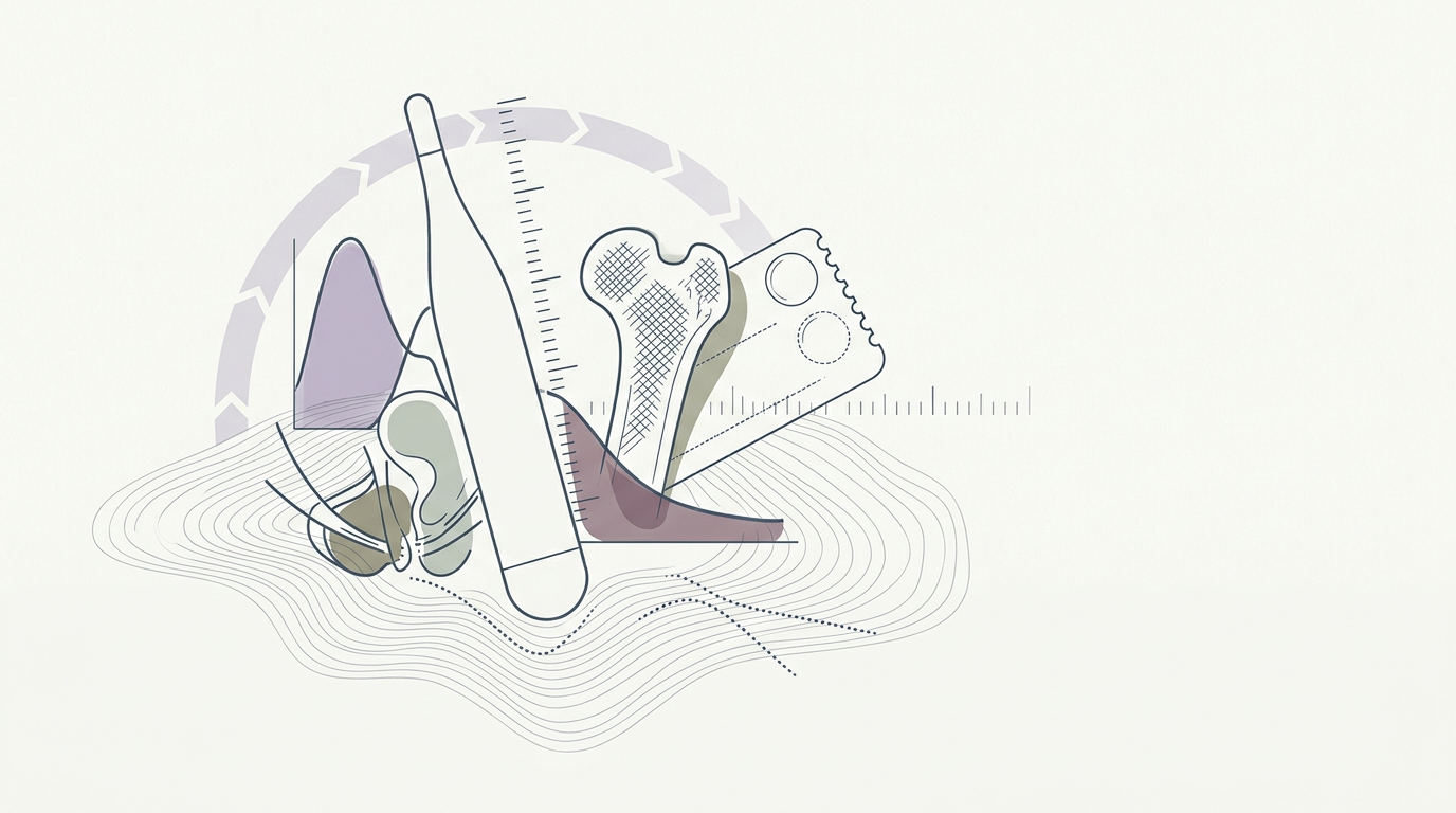 Abstract cream-and-slate line illustration on Kokorology paper, drawn for Why brain-derived estrogen isn't enough