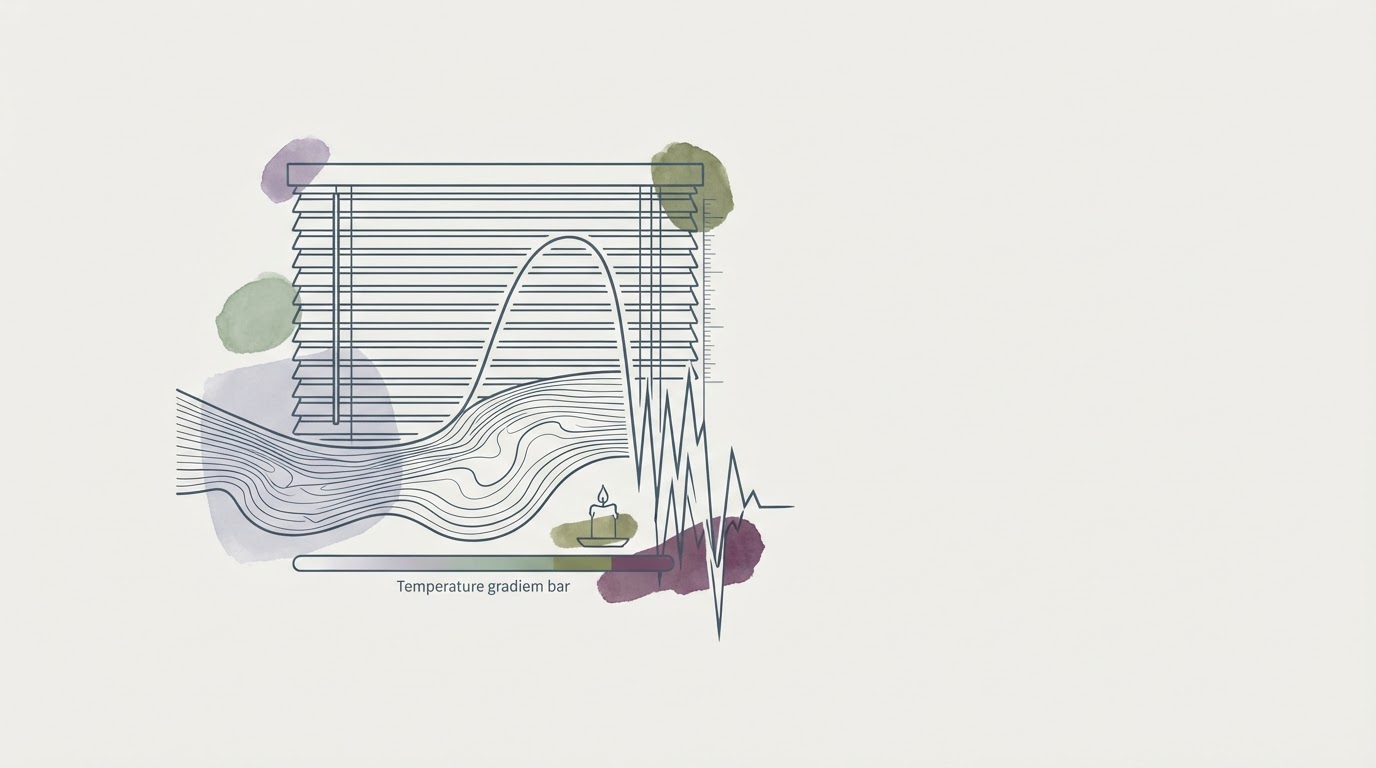 Abstract cream-and-slate line illustration on Kokorology paper, drawn for Why falling back still reads as a circadian phase shift