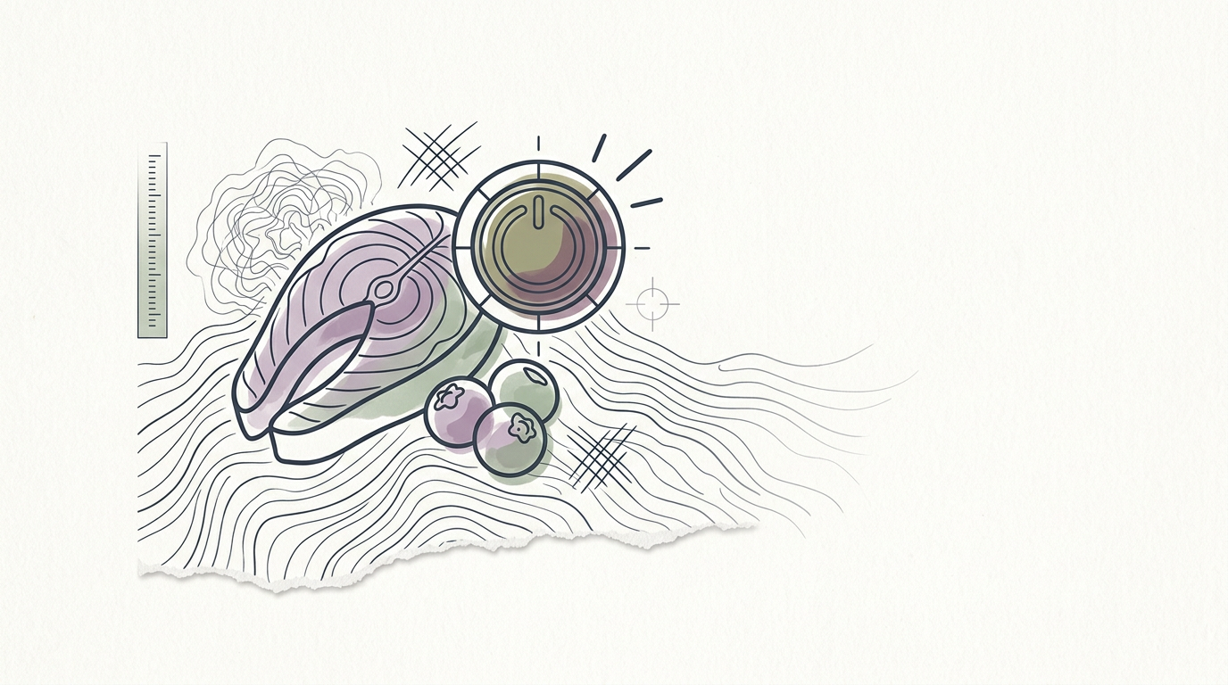 Abstract cream-and-slate line illustration on Kokorology paper, drawn for Inflammation is a system property, not a food group problem