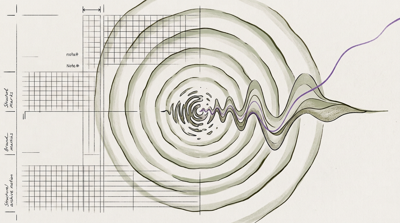 Abstract cream-and-slate line illustration on Kokorology paper, drawn for Boosting Postpartum Recovery: From Brain Fog to Clarity