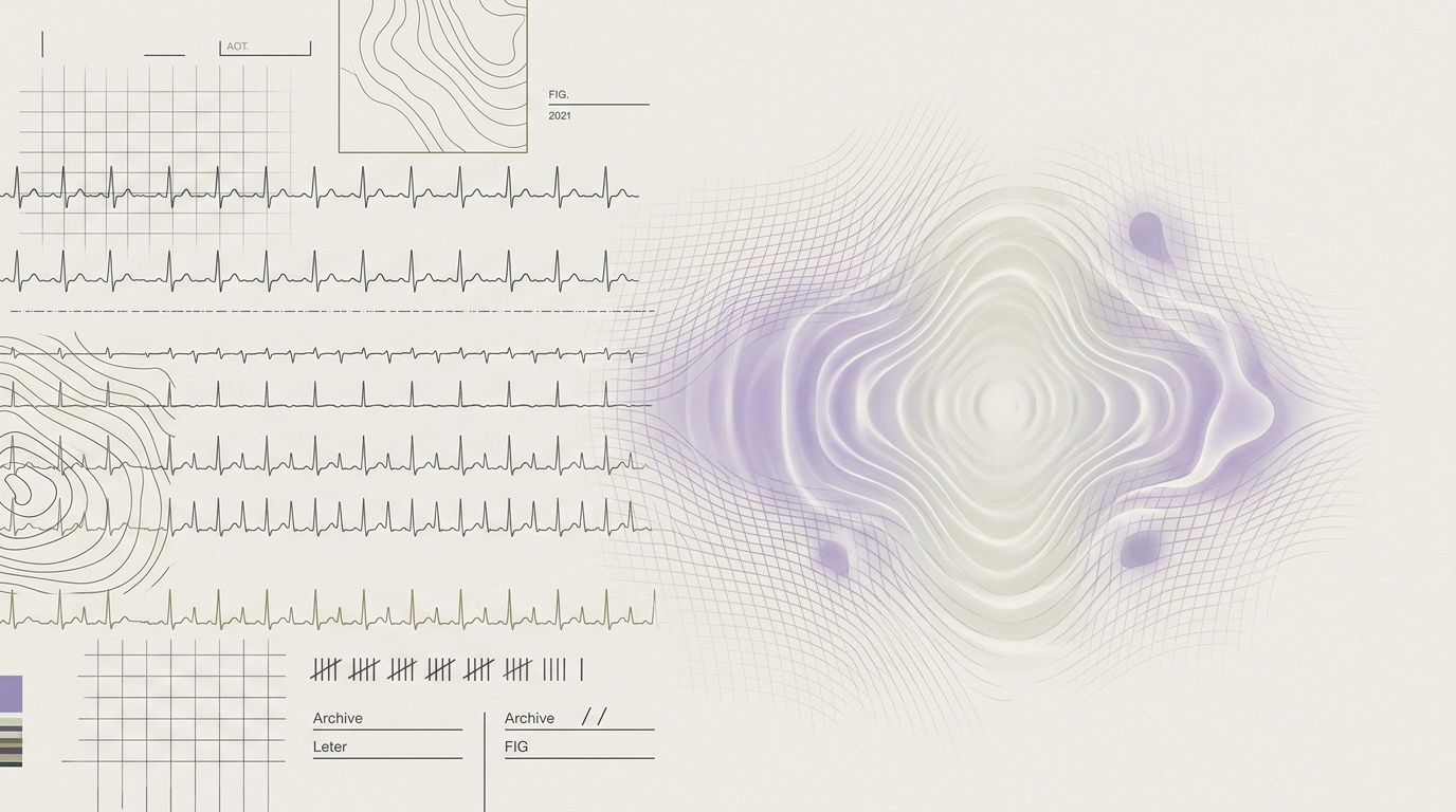 Abstract cream-and-slate line illustration on Kokorology paper, drawn for Perimenopause Support: Getting the Brain Back